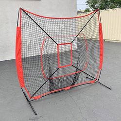(New in box) $55 Baseball, Softball 7x7 FT Practice Net with Strike Zone and Portable Carry Bag 