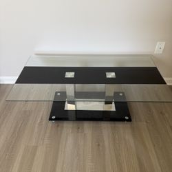 Black/Chrome Glass Table