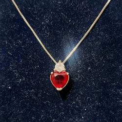 Ruby Heart Necklace + Pendant