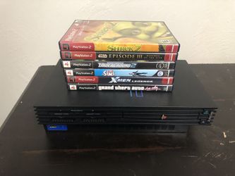 PS2 with 6 GAMES & Accessories