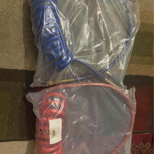 15’ Air Coiled Single W/ 12 Lead & 40” Lead In Red And Blue