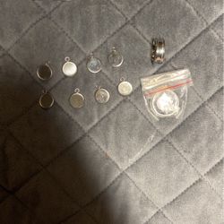 Stainless Steel Inlay Ring, Blanks,&  8 Stainless Steel Pendant 