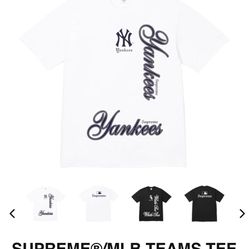 XXL Supreme White Yankees Tee Shirt