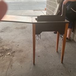 Vintage Sowing Table And Machine 