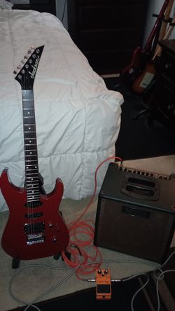 Jackson Dinky 2003 (Made In India) Matalic Candy Apple + Boss distortion DS-1 & Crate Accustic Amp