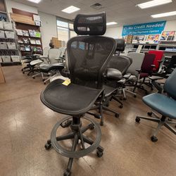 HermanMiller Aeron Sit-Stand Stool Size B Fully Loaded With One Year Warranty