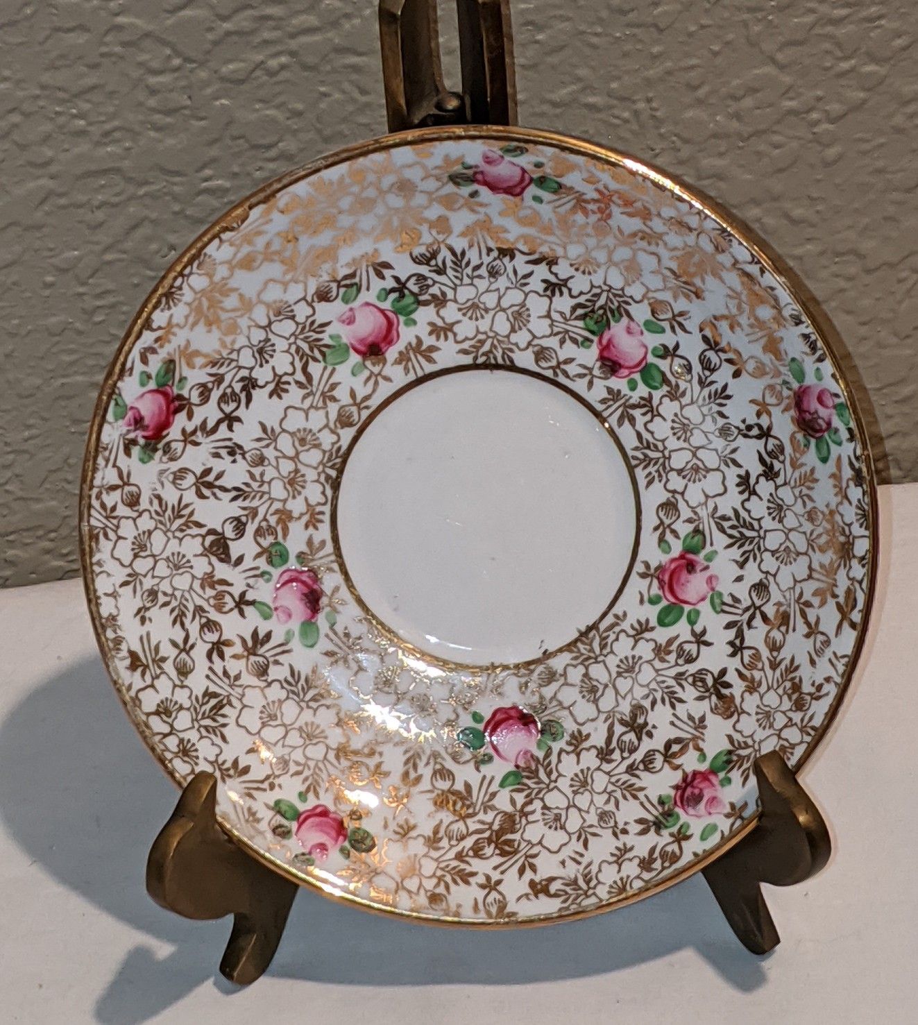 Phoenix TF&S LTD Bone China floral saucer 5 1/2"