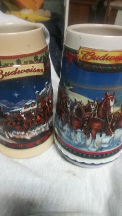 Budweiser steins