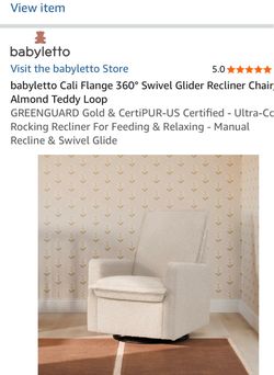 Babyletto Cali Flange 360° Swivel Glider Recliner Chair