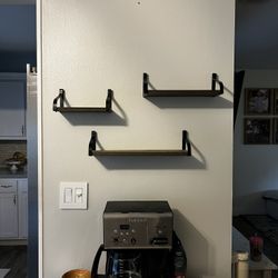 Industrial/farmhouse Inspired Shelves, Set Of 3