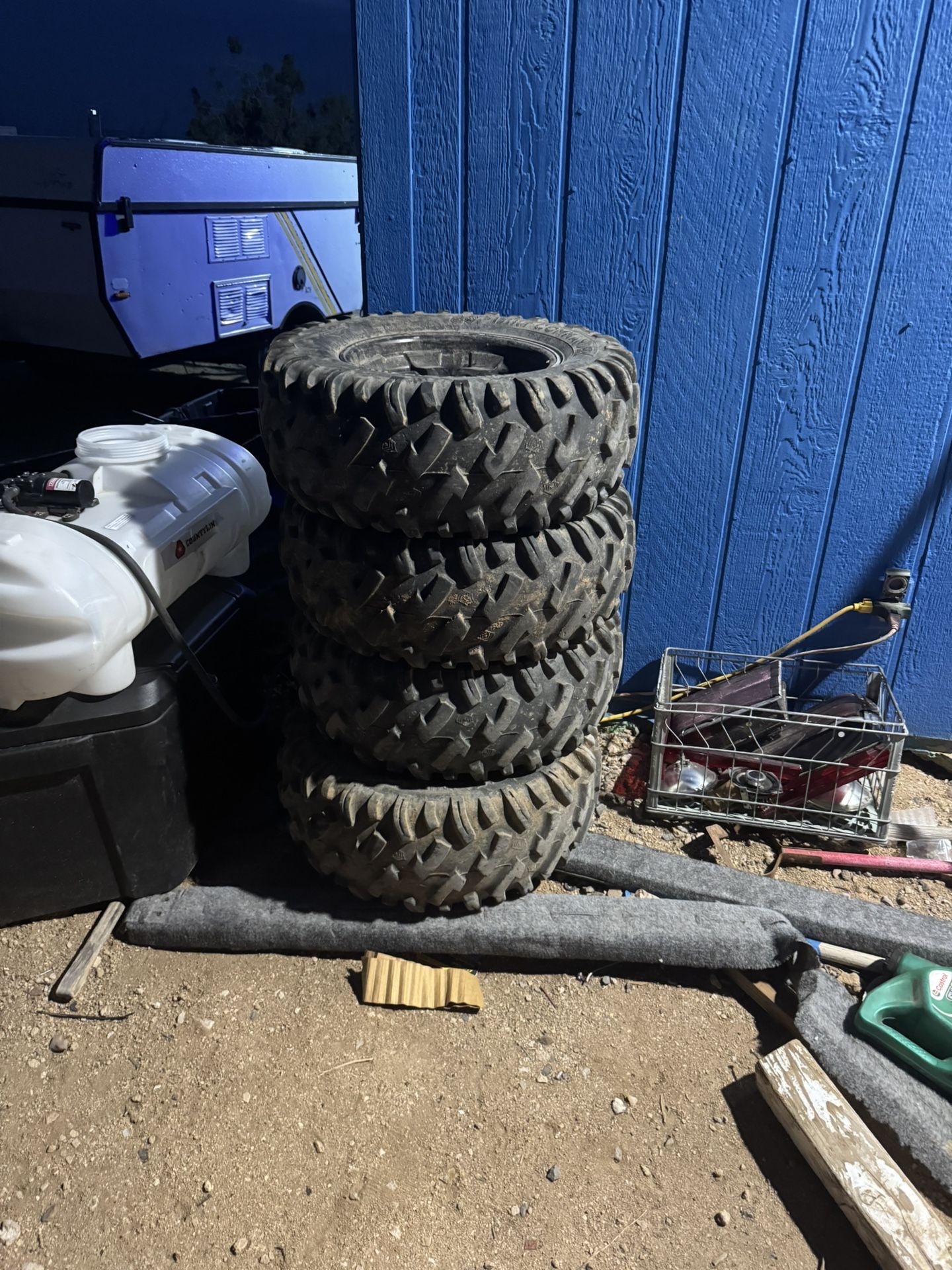 Selling a set of 4 x 1 10 Atv wheels and tires