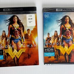 WONDER WOMAN - Gal Gadot - 4K UHD + BLU-RAY NEW/SEALED