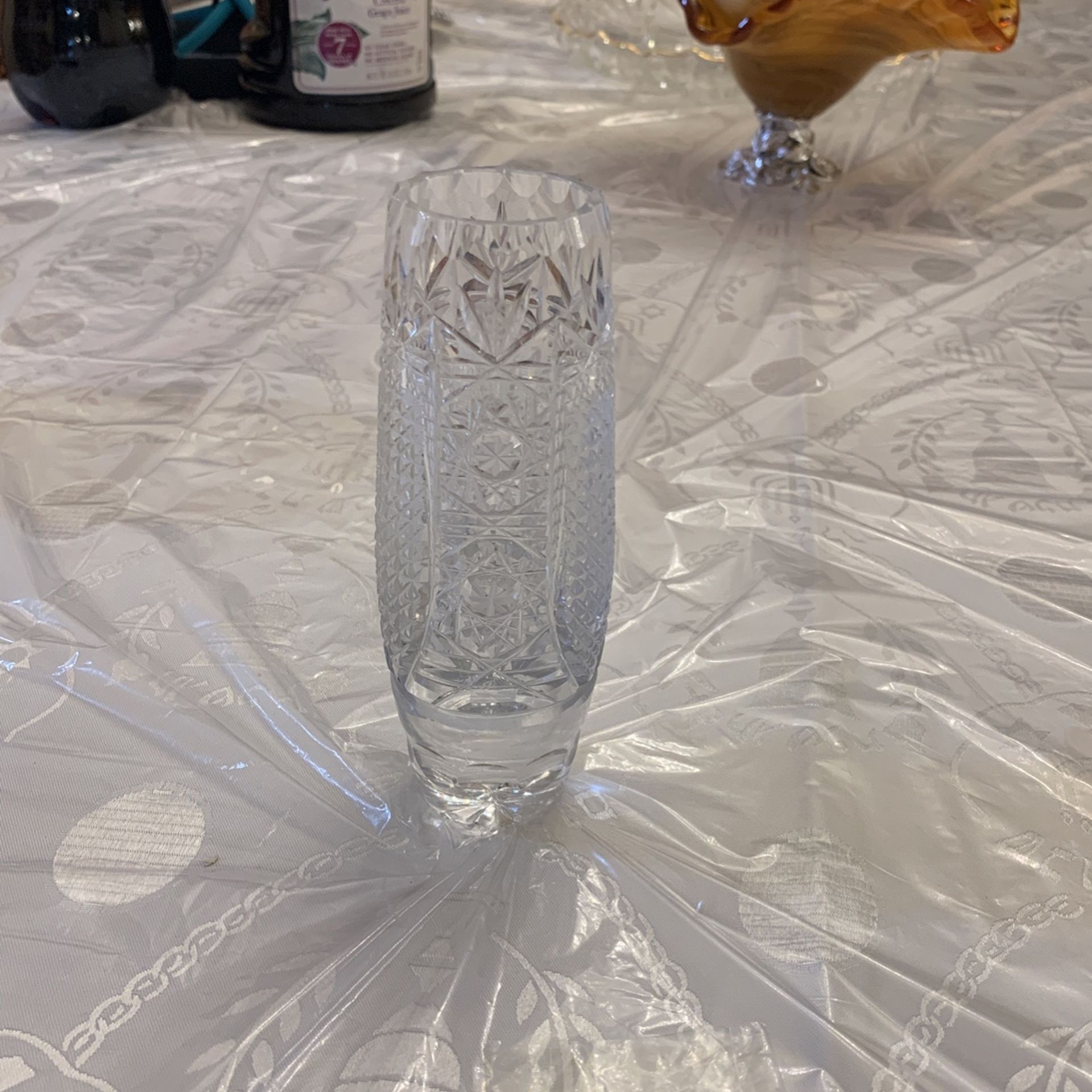 Real Crystal Case About 4 Inches Tall Very Heavy