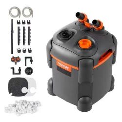 591** Aquarium Filter 172GPH, Canister Filter 30 Gallon, Ultra-Quiet Internal Aquarium Filter with UV Protection, Submersible Power Filter with Multip