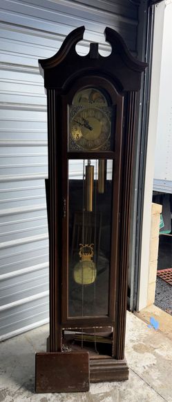 Vintage Viking Grandfather Clock with Hermle German Movement – Restoration Project