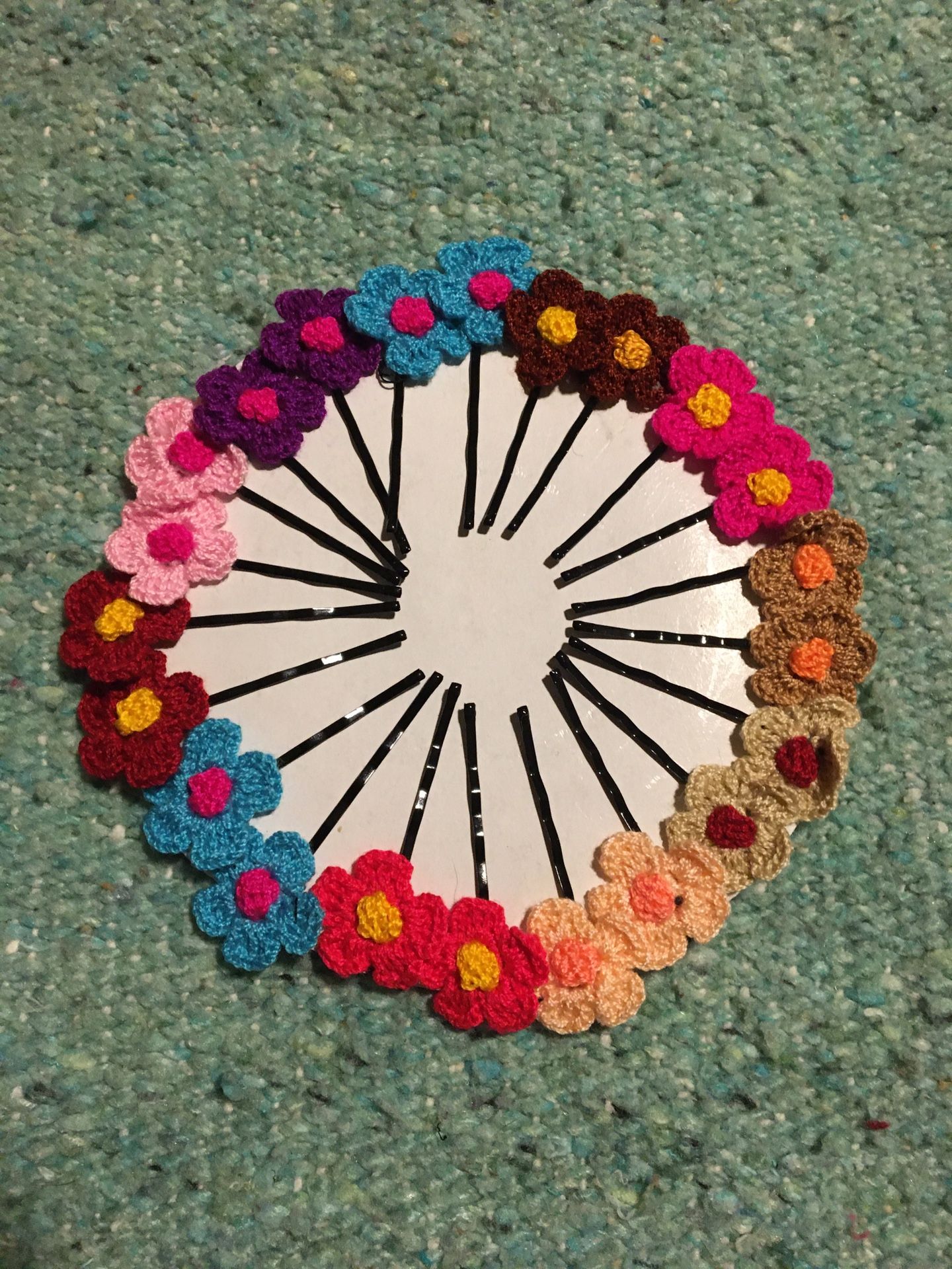 Adorable Crochet Flower Hair Accessories