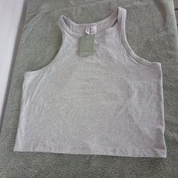 H&M Divided Tank Top Womens Size XL Sleeveless Gray Shirt