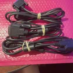 Lot of three HDMI to DVI – D monitor display adapter cable HD HGTV 6 feet