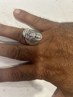 Buddha Ring Solid Silver  Thumbnail