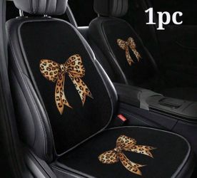 Leopard Bow Print Car Seat Cover