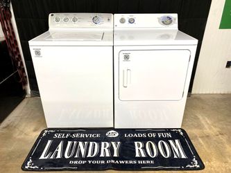 GE Classic Top Load Washer & Electric Dryer Set White 3.8/7.0 Cu. Ft. Like New 🛡️ 30-Day Warranty