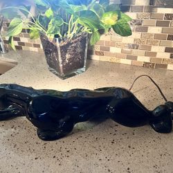 50’s Crouching Black Panther TV Lamp