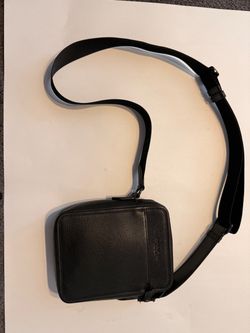 Coach black leather crossbody