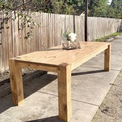 Custom Dining Table Farmhouse Country French Modern Rustic Solid Wood Set Restoration Hardware Insp Bench Hand Built Round Oval Counter Breakfast  