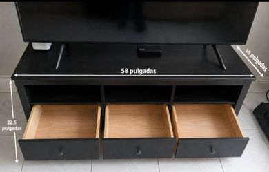Modern Black TV Stand / Media Console – 58"