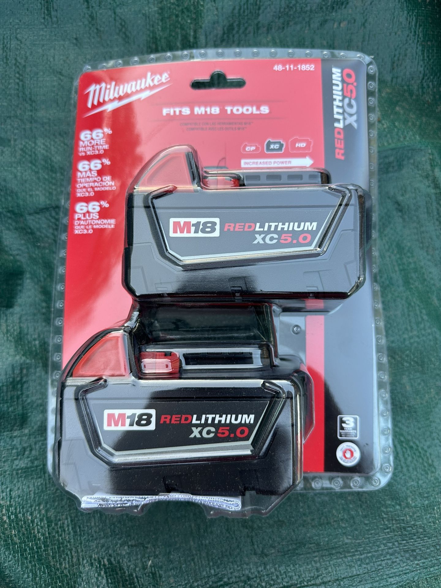 Milwaukee M18 5.0 x2 Pack