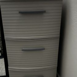 Grey Plastic Storage Drawers 