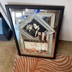 Andre Champagne Mirror Sign
