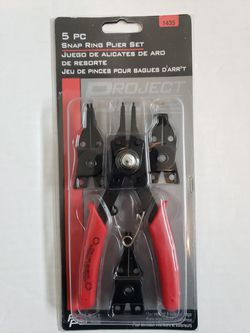 Project Pro 5-Piece Snap Ring Pliers Set 1435 , New.