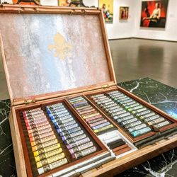 97 Pc. Professional Grade Luxury  Pastel Mix Set in Custom Wood Case