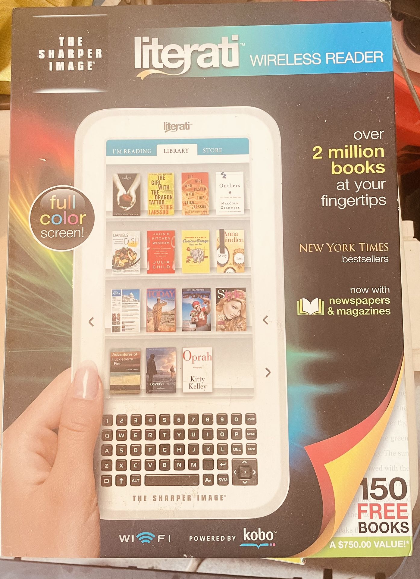 The Sharper Image Powered by Kobo Literati Wireless Reader Color Screen (NEW) by