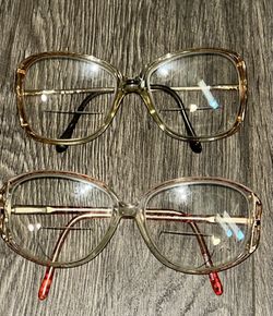 Bundle Of 2 Vintage?? Eyeglasses Italy Cristal Brown And Gallery Cara Springs