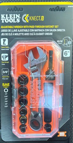 Klein Tools KNECT.S Adjustable Wrench Pass-Through Ratchet Set
