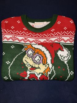 Nickelodeon  UNISEX  Sweater Chucky Finster Christmas Ugly Sweater Size S 