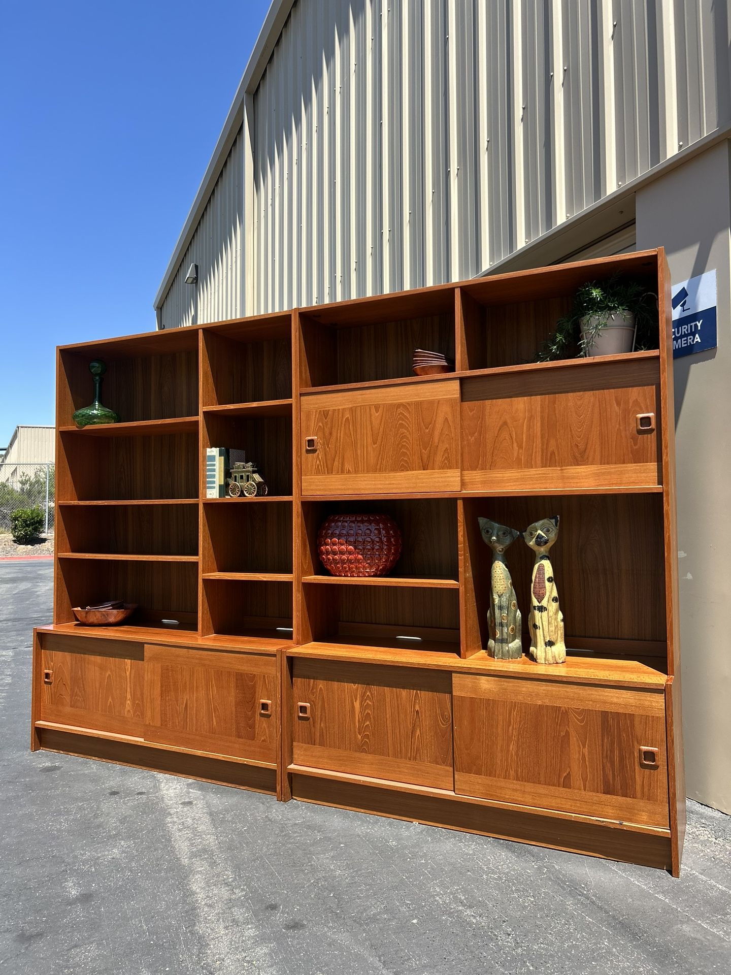 Mid Century Modern Danish Domino Mobler Wall Unit