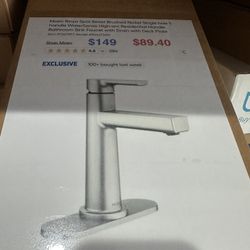 MOEN Rinza Single Hole Single Handle Bathroom Faucet in Brushed Nickel 