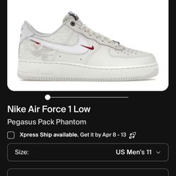 Nike Air Force One Pegasus Pack Brand New Never Worn