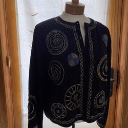 Ladies Button Down Sweater, size M