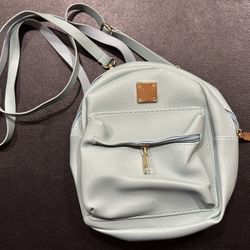 Pale Blue, Small Backpack Purse, New/Never Used