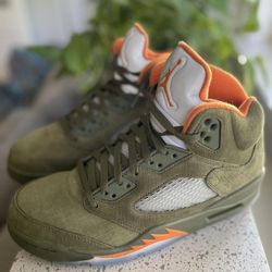 Jordan 5 Green Olive