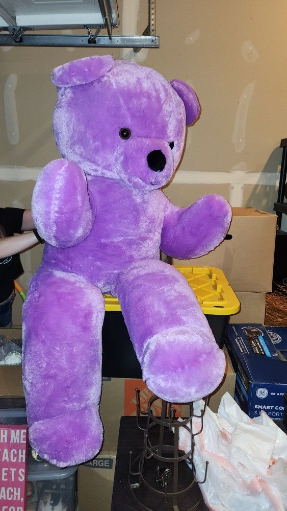 Giant Purple Stuffed Bear