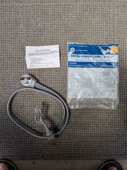 Open box new GE Dryer Power Cord 3-wire WX 09X10004