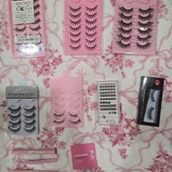 Strip Eyelash Collection w/ Bond & Seal And Tweezers