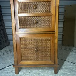 Vintage Rattan Nightstand