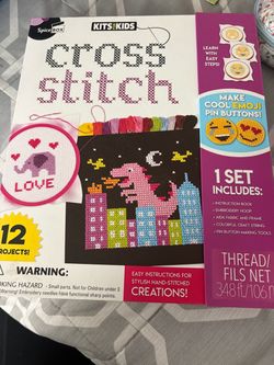 SpiceBox Kits for Kids Cross Stitch Set
