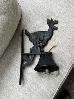 Vintage Cast Iron Deer Bell